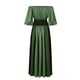 thumbnail image 4 of Womens Halloween Costumes 2024 Cosplay Gothic Dresses Women's Fashion Retro Collision Slim Flying Sleeve Big Hem Dress One Shoulder Dresses, 4 of 4