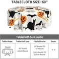 thumbnail image 2 of Cat Table Cloth Round Table Cover Wrinkle Resistant Waterproof Tablecloth 60 Inch Washable for Kitchen Party Picnic Halloween, 2 of 6