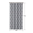 thumbnail image 5 of Gray Geometric Quatrefoil Pattern Shower Curtain 36"x72" ,Bathroom Decorative Shower Curtains Set with 12 Hooks,Modern Waterproof Washable Shower Curtain, 5 of 6