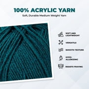 Mary Maxim Maximum Value Worsted Weight Acrylic Dark Teal Yarn, 100 Yards