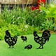 thumbnail image 1 of Decoración de jardín de pollo de metal para exterior, 4 piezas de arte de patio de pollo de metal, estacas decorativas de jardín, regalos de pollo para amantes de los pollos, 1 of 5
