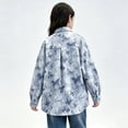 thumbnail image 6 of XUNKUSGA Girls Tie Dye Shirts Lightweight Loose Button Down Shirts for Girls Casual Collared Long Sleeve Shirts Jacket with Pocket for School Daily Streetwear 5-15Y, 6 of 7