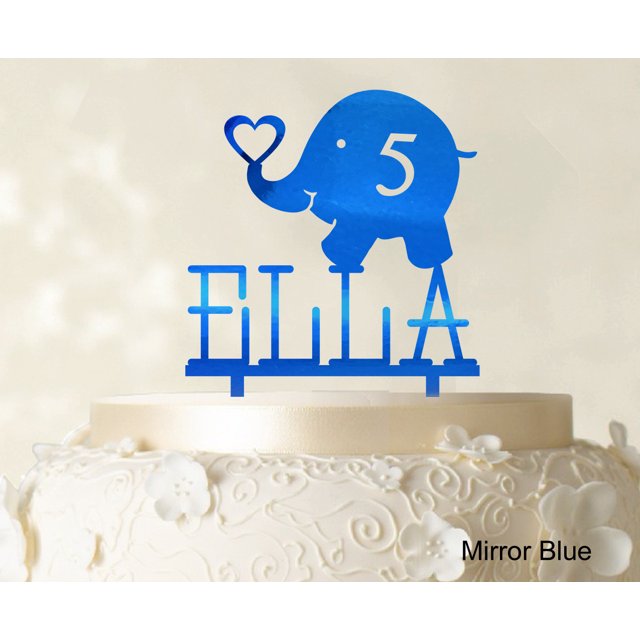 Custom Birthday Cake Topper Personalized Mirror Cake Topper Color Option Available 5-7 Inches Wide