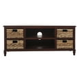 thumbnail image 3 of SAFAVIEH Rooney Solid Entertainment Unit with 4 Wicker Baskets, Cherry, 3 of 12