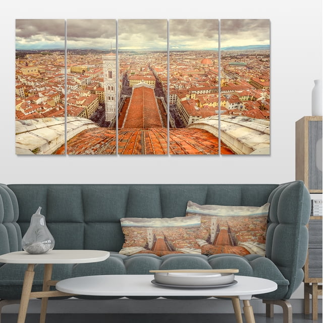 Florence View from Duomo Cathedral - Cityscape Canvas Print