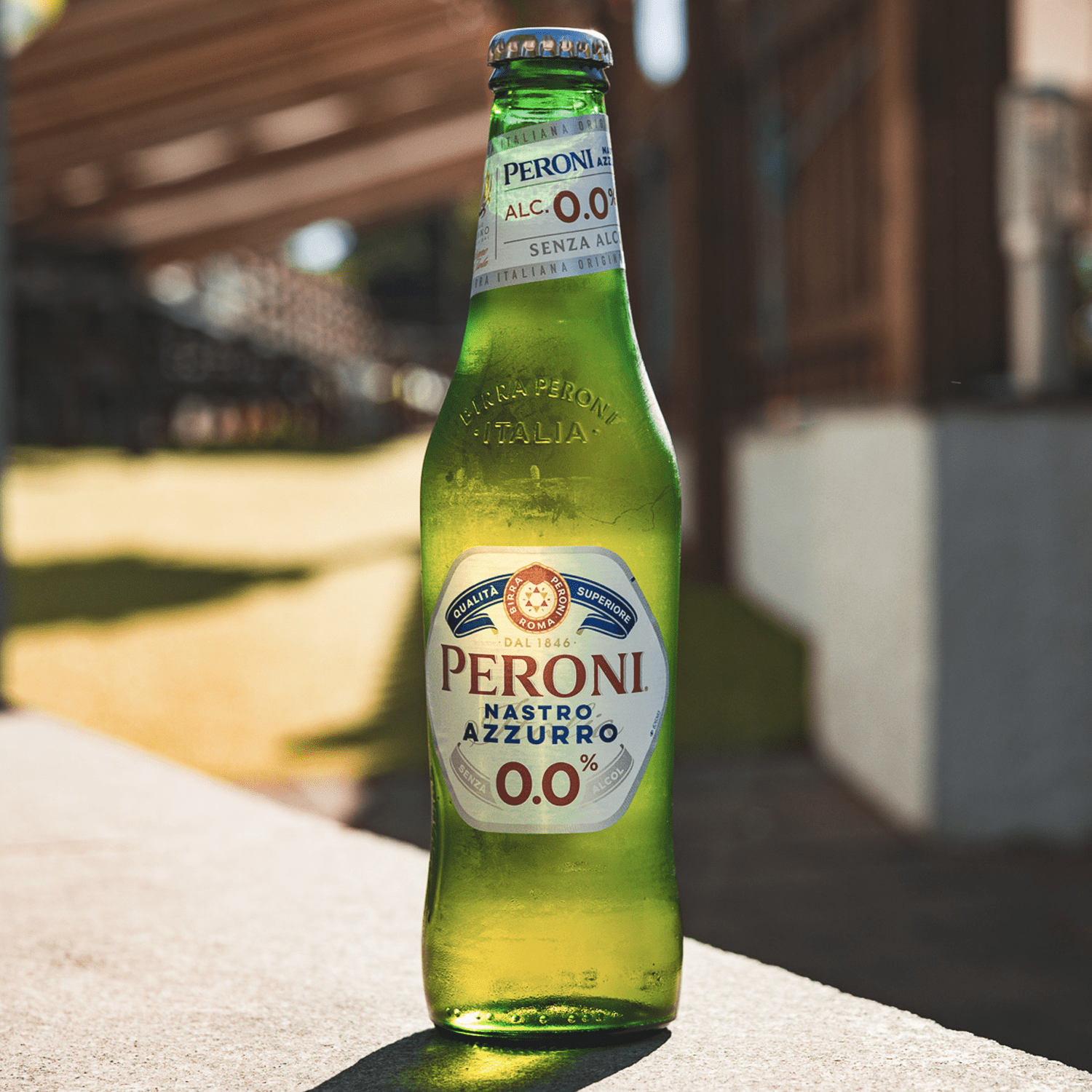 Peroni Nastro Azzurro 0.0 NA Beer Non-Alcoholic Lager Brew 11.2oz Bottles - Authentic Italian Taste Without Alcohol - Refreshing Zero Alcohol Beer 0g Fat, 18.5g Carbs