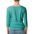 thumbnail image 2 of URBAN DAIZY Women's Boat Neck 3/4 Sleeve Dolman Tops All Purpose Staple Draped Tunic with Side Shirring Ruched Shirt Blouse A71_AT5574 Blue Mint 3XL, 2 of 6
