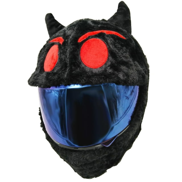 Funda de casco de moto con dibujos animados para casco de moto, color negro