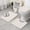 Lightpink Daisy Flower, variant on Lightpink Daisy Flower Linear Pattern Bathroom Rugs Sets 3 Piece,Toilet Cover Set,Absorbent Non Slip Bathroom Mats Sets with U-Shaped Contour Rug Toilet Rug Set