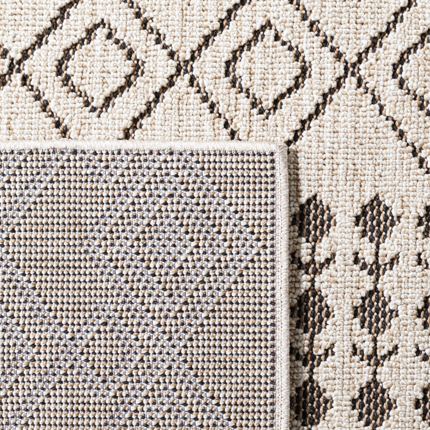 SAFAVIEH Global Antilla Diamond Indoor/Outdoor Area Rug, Beige/Dark Beig, 5'3" x 7'6"