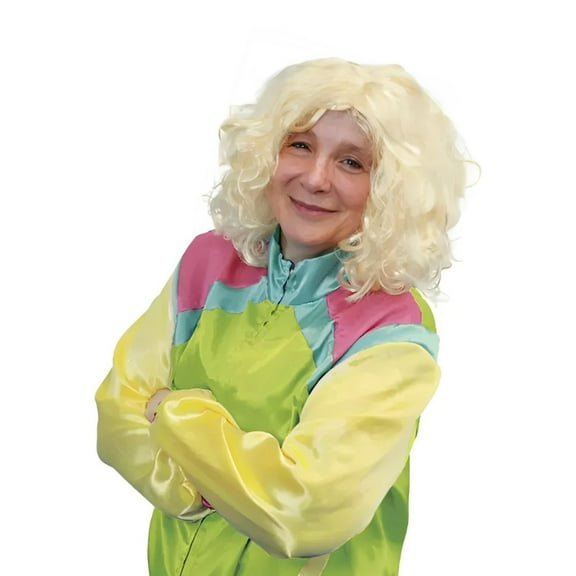 Women's 80's - Neon Windbreaker  Disco Wig Set