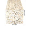 thumbnail image 3 of PoyoKee Sheer Table Runner 118" x 11", Sheer Star Table Cloth, Golden Organza Tablecloth, Party Decorations for Kitchen and Dining Home Decor Wedding, 3 of 6