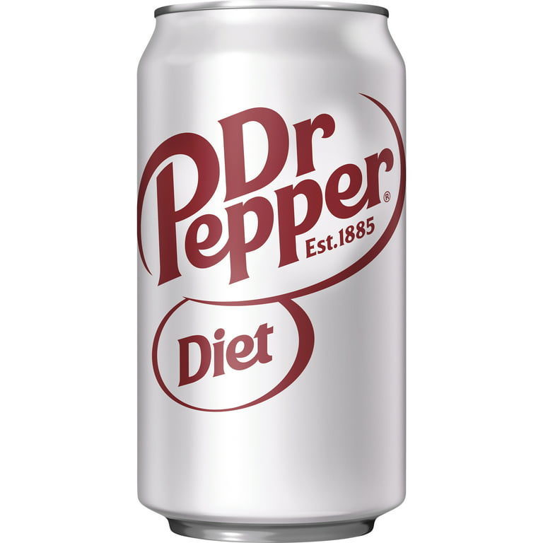 Diet Dr Pepper Soda Pop, 12 fl oz, 12 Pack Cans