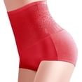 thumbnail image 1 of Jumpingount Bragas de fibra de bambú para mujer, ropa interior transpirable de Color sólido para levantar el cuerpo después del parto, ropa Prendas para la parte inferior del cuerpo Rojo, 1 of 6