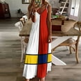 thumbnail image 3 of Mondrian Style Art Abstrait Robe Sans Manches Robes de Soirée Femmes Robes de Soirée Luxe 2024 Jupe d'Été pour Femmes, 3 of 4