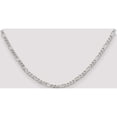 thumbnail image 5 of Sterling Silver 4mm Pave Flat Figaro Chain (16 X 4) Made In Italy qff100-16, 5 of 5