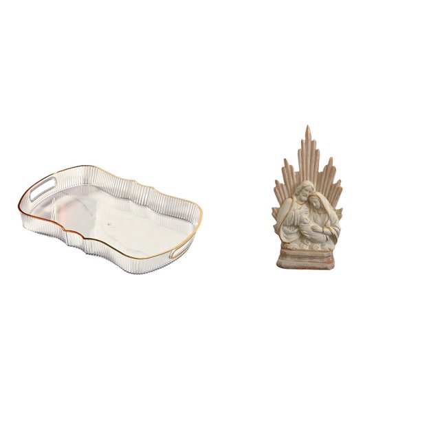 Elegante Bandeja De Comida Y Fruta Para Desayuno Y Tocador Con Figura Clásica De Resina Cristiana Para Mesa De Oficina Y Decoración Del Hogar.