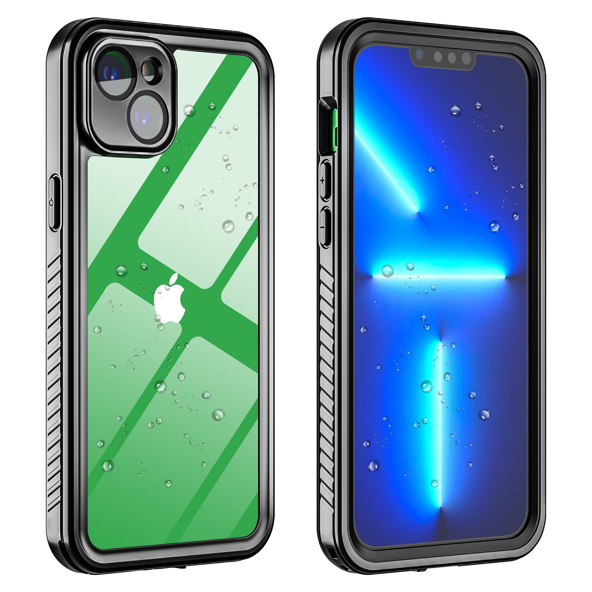 Dteck iPhone 14 Waterproof Case, Builtin Camera Lens Screen Protector