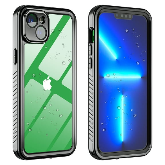 Dteck iPhone 14 Waterproof Case, Built-in Camera Lens Screen Protector IP68 Underwater Full Body Shockproof Case for iPhone 14 6.1 inch 2022, Black