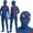 Blue, variant on Superhero Cosplay Jumpsuit for Adults, Adult Spider Manlike Cosplay Costume Jumpsuit, Full Body Lycra Spandex Bodysuit Zentai Suit Halloween Dress Up Clothes Costume Accessories, Blue, 120