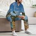 thumbnail image 7 of Uemuo Lighthous Pattern 2-Piece Loungewear Set - Men’s Soft Sleepwear, Cozy Winter PJs, Comfy Sleep Set-XX-Large, 7 of 7