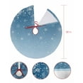 thumbnail image 7 of Blue Ombre Christmas Snowflake Christmas Tree Skirt 36 Inches Large Christmas Skirt Tree, Winter Snowflake Xmas Tree Skirt Christmas Decorations for Fireplace Party Holidays Indoor Outdoor, 7 of 7