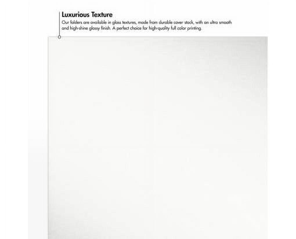 LUXPaper 9 x 12 Presentation Folder, White Gloss, 50/Pack