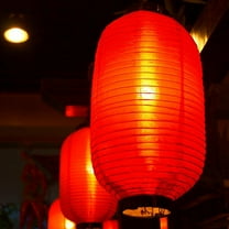 Tineasur Vintage Lantern Classic Red Iron Hanging Lantern 4Pcs