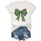 thumbnail image 2 of Women's St. Patrick's Day Bow Print T-Shirt, 100% Polyester Knit Fabric, Casual Crew Neck Short Sleeve Tee for Spring/Summer, Holiday Festive Shirt | Festive Graphic Tee | Smooth Texture Shirt, 2 of 7