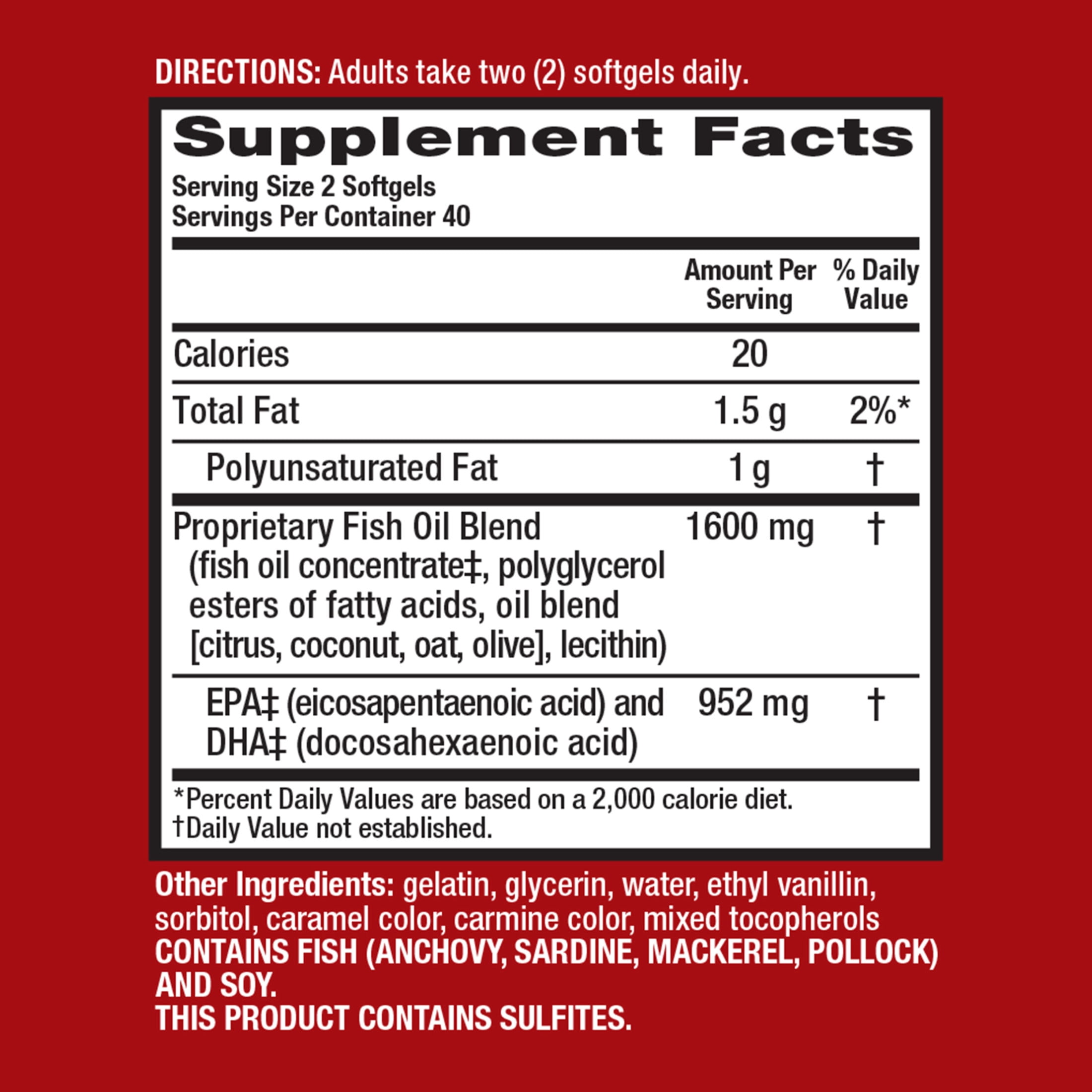 MegaRed Advanced 6X Better absorption 800mg, 40 Softgels