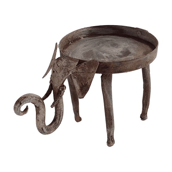 De Kulture Works Handcrafted Recycled Iron Elephant T Light Votive Holder Decorative Collectible Figurine Showpiece Home Holiday Décor | Ideal For Garden Decoration, 6.5X3.5X4 (LWH) INCHES