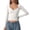 White, variant on Tshirt for Women Women's Double Seamless Built in Bra Turtleneck Long Sleeve Flattering Top White S
