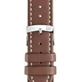 thumbnail image 3 of Morellato Castagno Calfgrain Vegan Leather Watch Strap - Dark Brown - 18mm - Chrome-plated Stainless Steel Buckle - GREEN Collection, 3 of 10