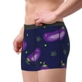 thumbnail image 4 of Balery Eggplant Men's Boxer Briefs, Soft and Breathable Cotton Underwear with nylon Waistband-XX-Large, 4 of 9