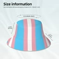thumbnail image 3 of Transgender Flag Bucket Hat Stripe Beach Fisherman Hats For Women Men Reversible Double-Side-Wear With Reflective, 3 of 7
