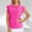 Hot Pink, variant on Women's T-Shirt, Short Sleeve Cotton Round-Neck Top for Casual Everyday Wear