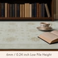 thumbnail image 5 of TURCURNO 5x7 Beige Farmhouse Distressed Area Rugs, Non Slip Geometric Minimalist Carpet, Washable Stain Resistant Rug for Bedroom Living Room Office, 5 of 11