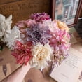 thumbnail image 3 of bestolf 6 Pcs Artificial Dahlias Flower 11" Fake Silk Dahlia Bouquet with Stem for Wedding Bouquets Home Office Table Centerpiece Floral Arrangements, 3 of 8