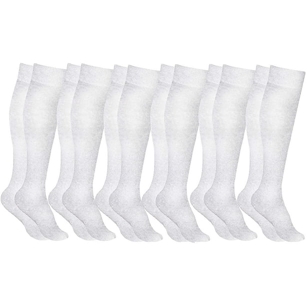 SOCKS'NBULK SOCKS'NBULK 6 Pairs of Cotton Womens Knee High Socks