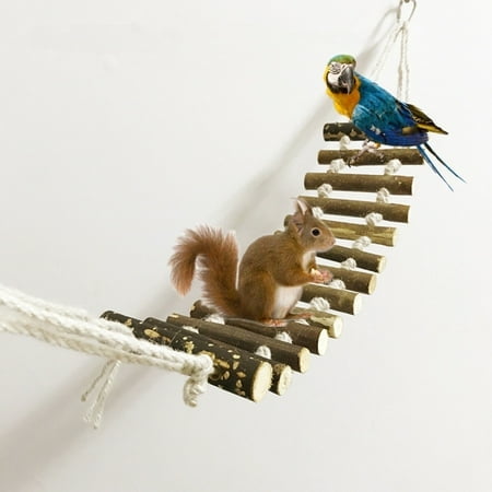 Small Parrot Toy Bridge Ladder Hamster Bird Cage Accessories Parrot Packs for Large Birds Perches for Swings for Big compatible with Small for Parrots compatible with Clothes for Parrots Sock Rope for