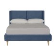 thumbnail image 3 of Cama Matrimonial Makora Mavi Azul Tapizada en Tela Tipo Velvet (No Incluye Colchón), 3 of 8