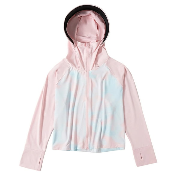 Hiijoy Girls Hooded Lightweight Sun Protection Jacket Upf 50  Breathable Sun Shirt