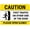 Warning Sign 1, variant on Caution Foot Traffic On Other Side Of Door Sign - 8"x12" Outdoor Aluminum Sign, UV Ink Printed for House Business