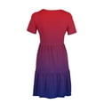 thumbnail image 4 of Summer Dresses for Women 2024 Casual Short Sleeve Crewneck Basic Swing Beach Mini Dress Boho T Shirt Sundress with Pockets Warehouse&nbsp;Sale, 4 of 6