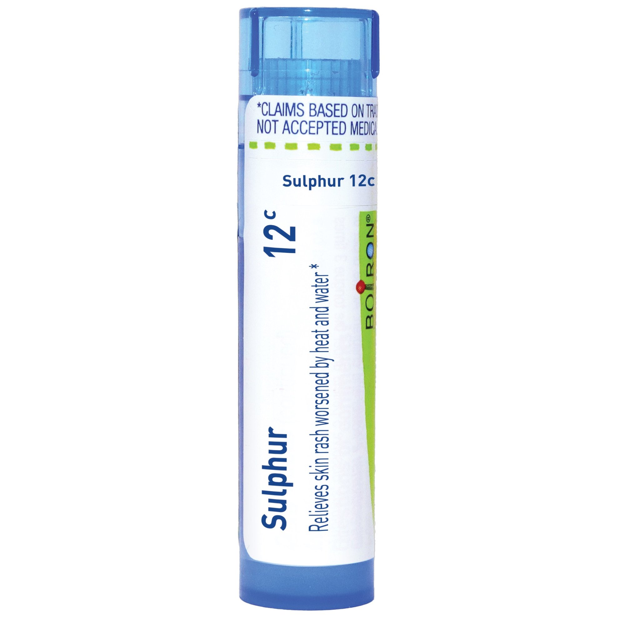 Boiron Sulphur 12C, Homeopathic Medicine for Skin Rash Worsened By Heat And Water, 80 Pellets