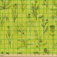 thumbnail image 2 of Botanical Fabric by the Yard, Continuous Pattern with Healthy Plants, Decorative Upholstery Fabric for Sofas and Home Accents, Yellow Green Grey by Ambesonne, 2 of 5