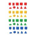 thumbnail image 4 of 40 bloques de formas geométricas, bloques de patrones, diferentes formas, juguetes para clasificar y apilar, útiles escolares para preescolar y, 4 of 9