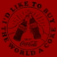 thumbnail image 2 of Men's Coca Cola Unity I'd Like to Buy the World a Coke  Graphic Tee Red 2X Large, 2 of 5