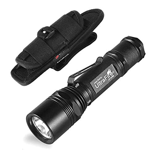 Torch Carry Belt Pouch LED Flashlight Holder 360 Degrees Rotatable Nylon Holster