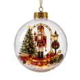 thumbnail image 3 of 8PCS Lighted Christmas Ornament Ball 2D Miniature Scene Clear PVC Globe Hanging Decoration Glowing Christmas Story Ornament for Christmas Tree Holiday Home Decor, 3 of 6